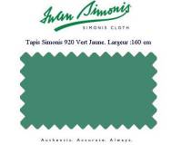 Drap de billard Carambole Tapis Simonis 920 160 cm vert Jaune (Prix pour 10 cm x 160 cm)