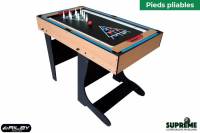 Table Multi Jeux Pieds Pliables : Billard, Air Hockey, Ping Pong, Tableau Blanc (11 jeux)