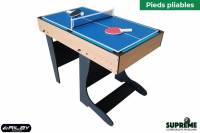 Table Multi Jeux Pieds Pliables : Billard, Air Hockey, Ping Pong, Tableau Blanc (11 jeux)
