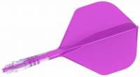Tige et ailette intégrées Cuesoul Dart Flight/Shaft ROST T19 Carbon Shaft Violet/Violet Standard Flights Taille:1